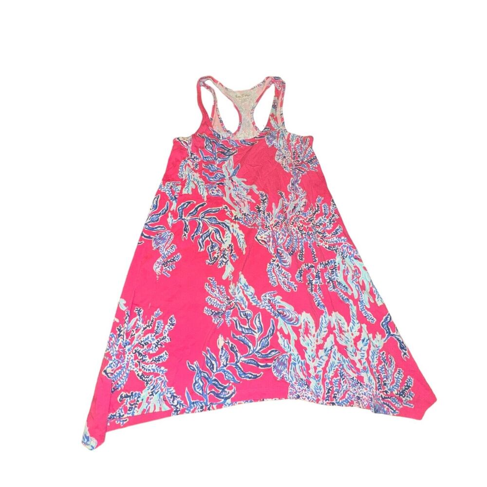 Lilly Pulitzer Monterey Dress Sz XXS Capri Pink Samba Racerback 100% Pima Cotton